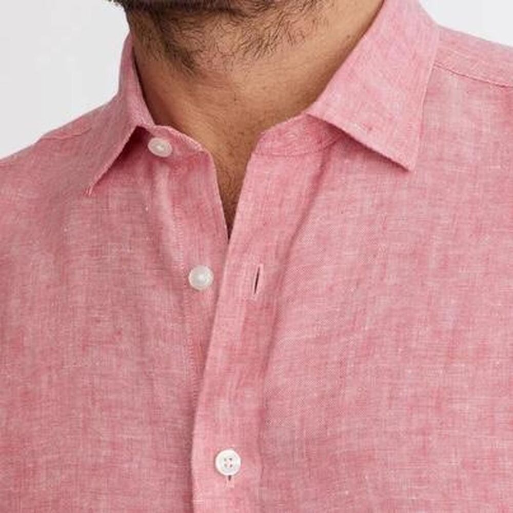 UNTUCKit Linen 100% Men's Pink Linen Button Down Top | Size L | Like New